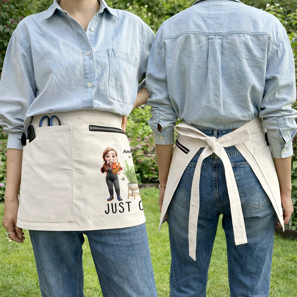 Gift For Women,Gift For Men,Happy,Gardening,Gift For Yourself,Gift For Mother,Gift For Father - Just One More Plants - Personalized Gardening Apron