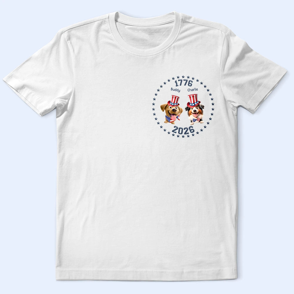 Stars & Stripes Pet Lovers - Personalized T Shirt
