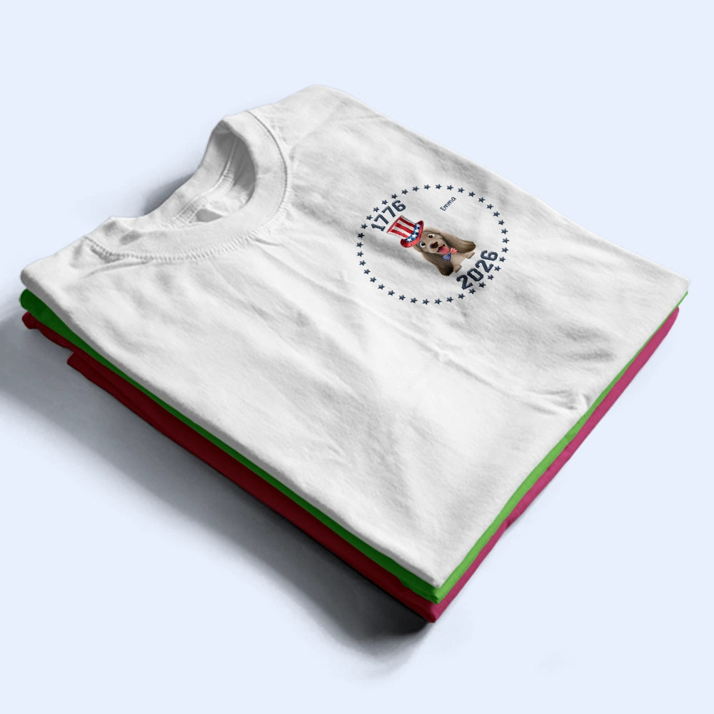 Funny,Independence Day,Pet Lovers,Pet Mom,Pet Dad - Stars & Stripes Pet Lovers - Personalized T Shirt
