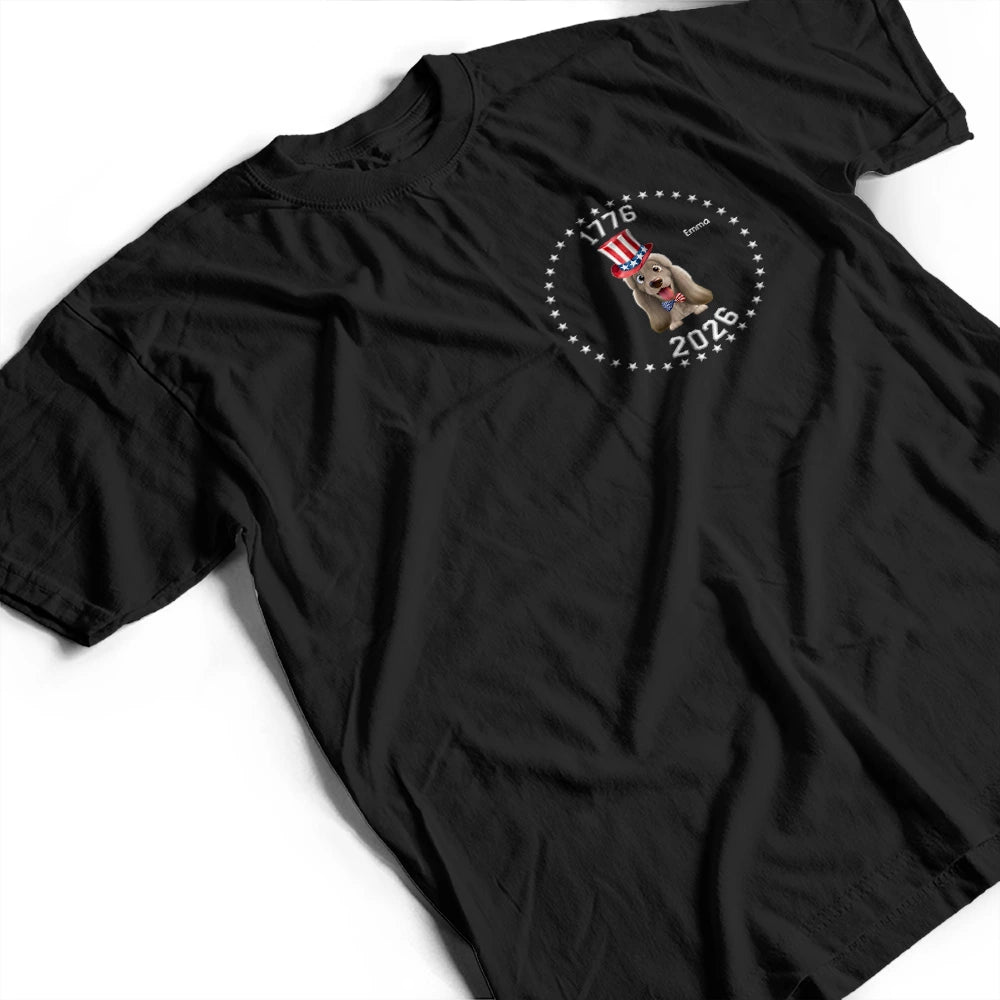 Funny,Independence Day,Pet Lovers,Pet Mom,Pet Dad - Stars & Stripes Pet Lovers - Personalized T Shirt