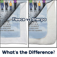 Christmas,Memorial,Family,Sad - A Hug From Heaven - Personalized Fleece Blanket, Sherpa Blanket