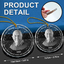 Memorial, Family - Memorial Grayscale Your Life Was A Blessing - Personalized Circle Glass Ornament