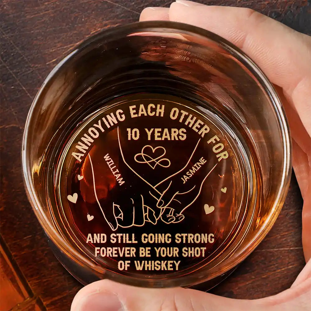 Couple Annoying Each Other Since - Personalized Engraved Whiskey Glass