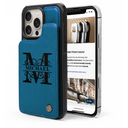 Gift For Yourself,Gift For Women,Gift For Men - Monogram Initial - Personalized Leather Flip Wallet Phone Case
