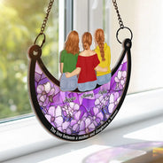 Gift For Mother, Mom - Daughters (Adult) - Love Between Mother & Daughter Is Forever - Personalized Window Hanging Suncatcher Ornament