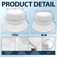 Monogram Tropical Pattern - Embroidery Text Effect Printed, Personalized Bucket Hat