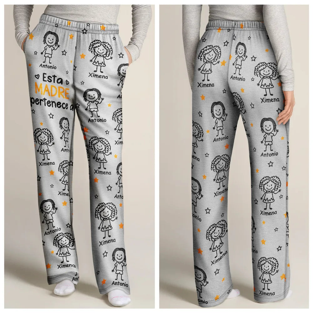 Gift For Women,Gift For Men,Parents,Gift For Mother,Gift For Grandpa,Gift For Father,Gift For Grandma,Gift For Grandparents,Love,Spanish - Este Abuelo Esta Abuela Este Papá Esta Mamá Pertenece A - Pantalón De Pijama Personalizado