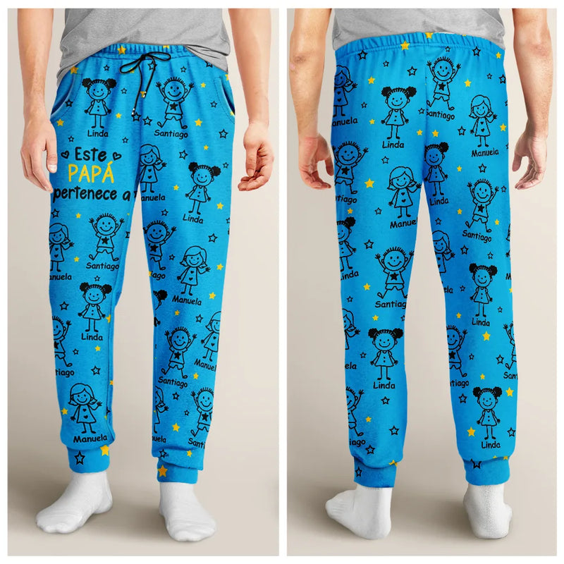 Gift For Women,Gift For Men,Parents,Gift For Mother,Gift For Grandpa,Gift For Father,Gift For Grandma,Gift For Grandparents,Love,Spanish - Este Abuelo Esta Abuela Este Papá Esta Mamá Pertenece A - Pantalón De Pijama Personalizado