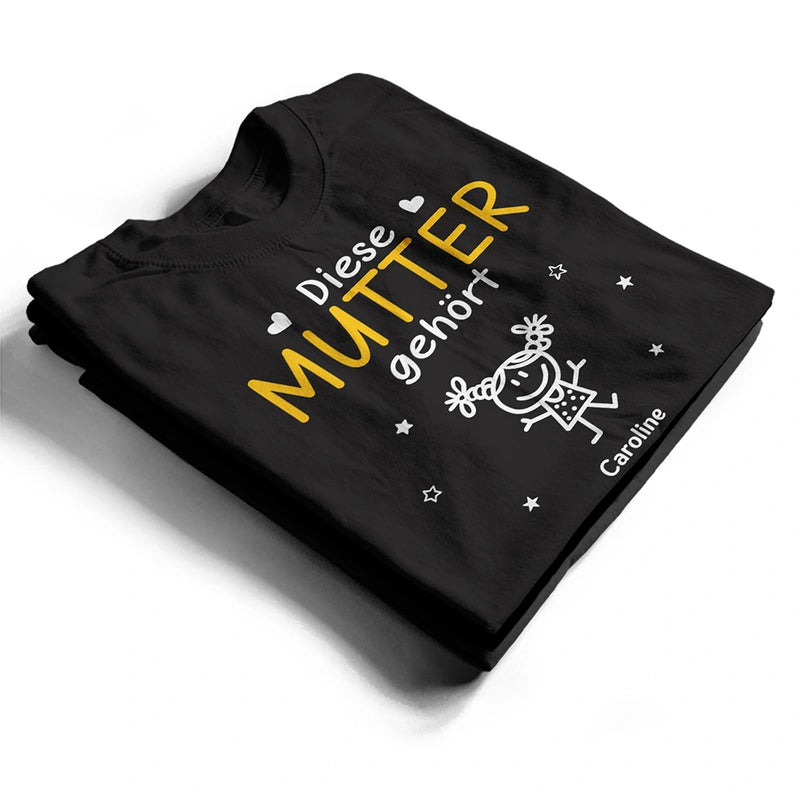 Gift For Women,Gift For Men,Parents,Gift For Mother,Gift For Grandpa,Gift For Father,Gift For Grandma,Gift For Grandparents,Love,German - Dieser Großvater Diese Großmutter Dieser Vater Diese Mutter Gehört - Personalisiertes T Shirt