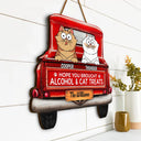 Pet Lovers,Pet Couple,Happy - Hope You Brought Alcohol & Dog Treats Truck - Personalized Custom Shaped Wood Sign