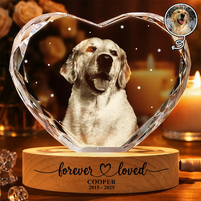 Crystal Heart Shaped Lamp