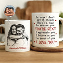 Gift For Couples,Gift For Husband,Gift For Wife,Gift For Girlfriend,Gift For Boyfriend,Love - Custom Photo Pencil Sketch In Case I Don't Say It Enough Couples - Personalized Mug