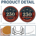 Independence Day,America 250th,Family,Gift For Yourself,Happy - Born To Stand Free 250th Anniversary US Independence Day - Personalized Ceramic Coaster