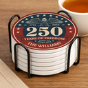 Independence Day,America 250th,Family,Gift For Yourself,Happy - Born To Stand Free 250th Anniversary US Independence Day - Personalized Ceramic Coaster