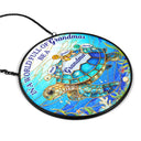 Gift For Grandma,Grandma - Grandkids,Gift For Mother,Beach,Happy - In The World Full Of Grandmas Be A Nana Turtle - Personalized Stained Glass Window Hanging Suncatcher