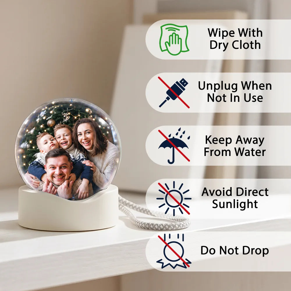 Christmas,Family,Happy,No Custom - Mom Grandma Favorite People - Christmas Bauble, Table Decor Video Clear Ball