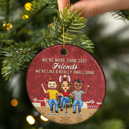 Like A Really Small Gang - Christmas Gift For Bestie - Personalized Custom Circle Ceramic Ornament