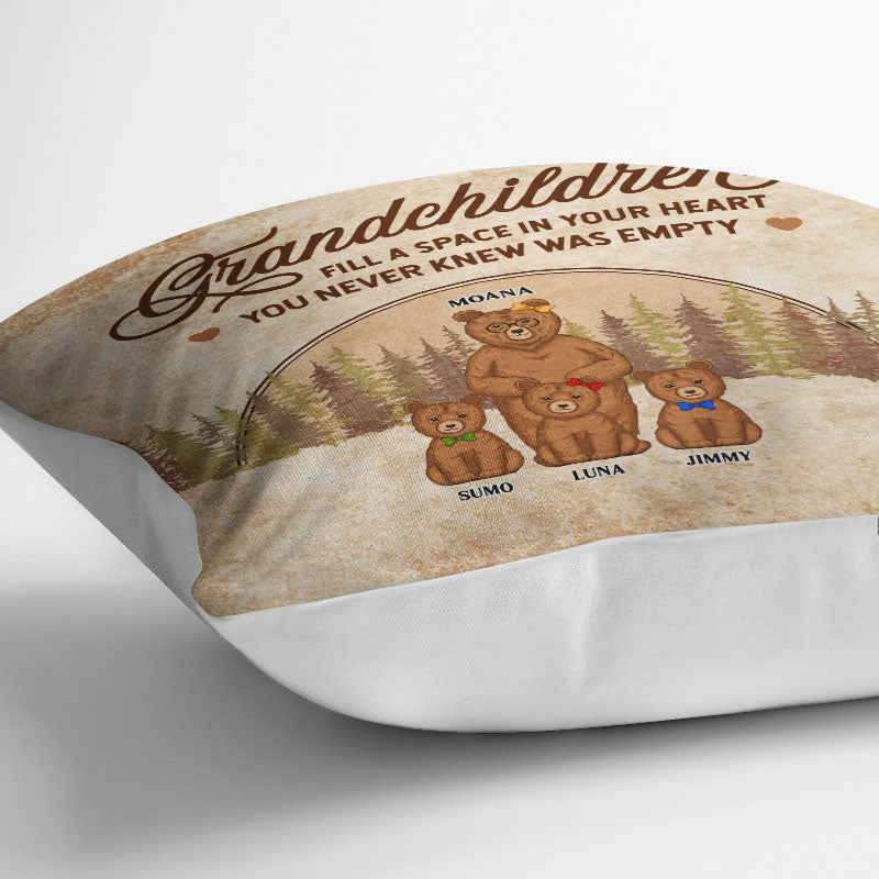 Bear Love Between Grandparents & Grandkids Is Forever- Gift For Grandparent - Personalized Custom Pillow