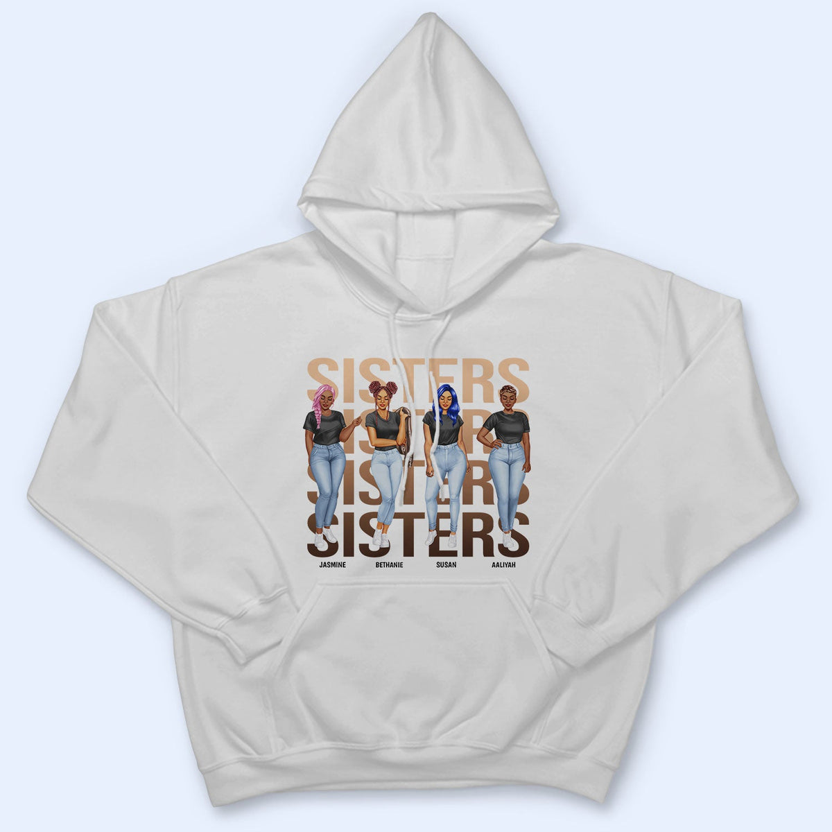 Fashion Girls Sistas - Gift For Sisters And Best Friends - Personalized T Shirt