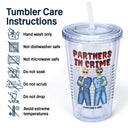 Ready With A Shovel - Gift For Bestie - Personalized Acrylic Insulated Tumbler With Straw