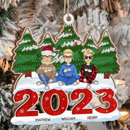 2023 Christmas Gift For Siblings And Besties - Personalized Wooden Cutout Ornament