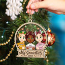 Christmas Flat Art Our Grandkids 2023 - Gift For Grandparents - Personalized 2-Layered Mix Ornament