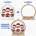 Christmas Flat Art Our Grandkids 2023 - Gift For Grandparents - Personalized 2-Layered Mix Ornament