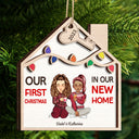 In Our New Home - Christmas Gift For Couple - Personalized 2-Layered Wooden Ornament