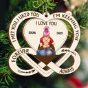 I'm Keeping You - Christmas Gift For Couples - Personalized Wooden Cutout Ornament