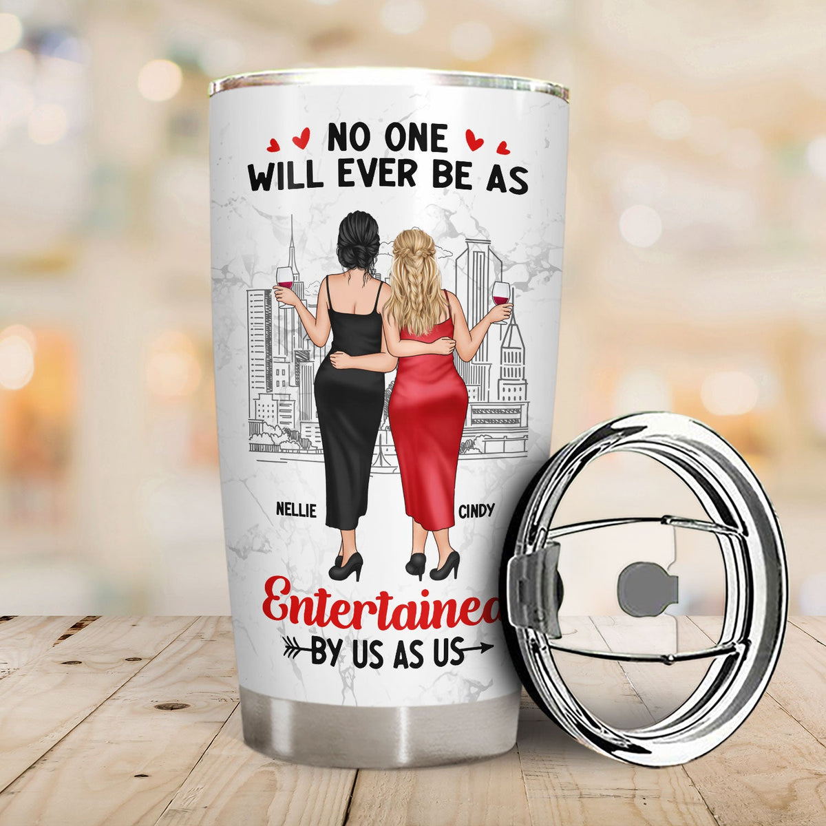 Bestie Backside No One Will Ever Be As Entertained - Gift For Besties - Personalized Tumbler
