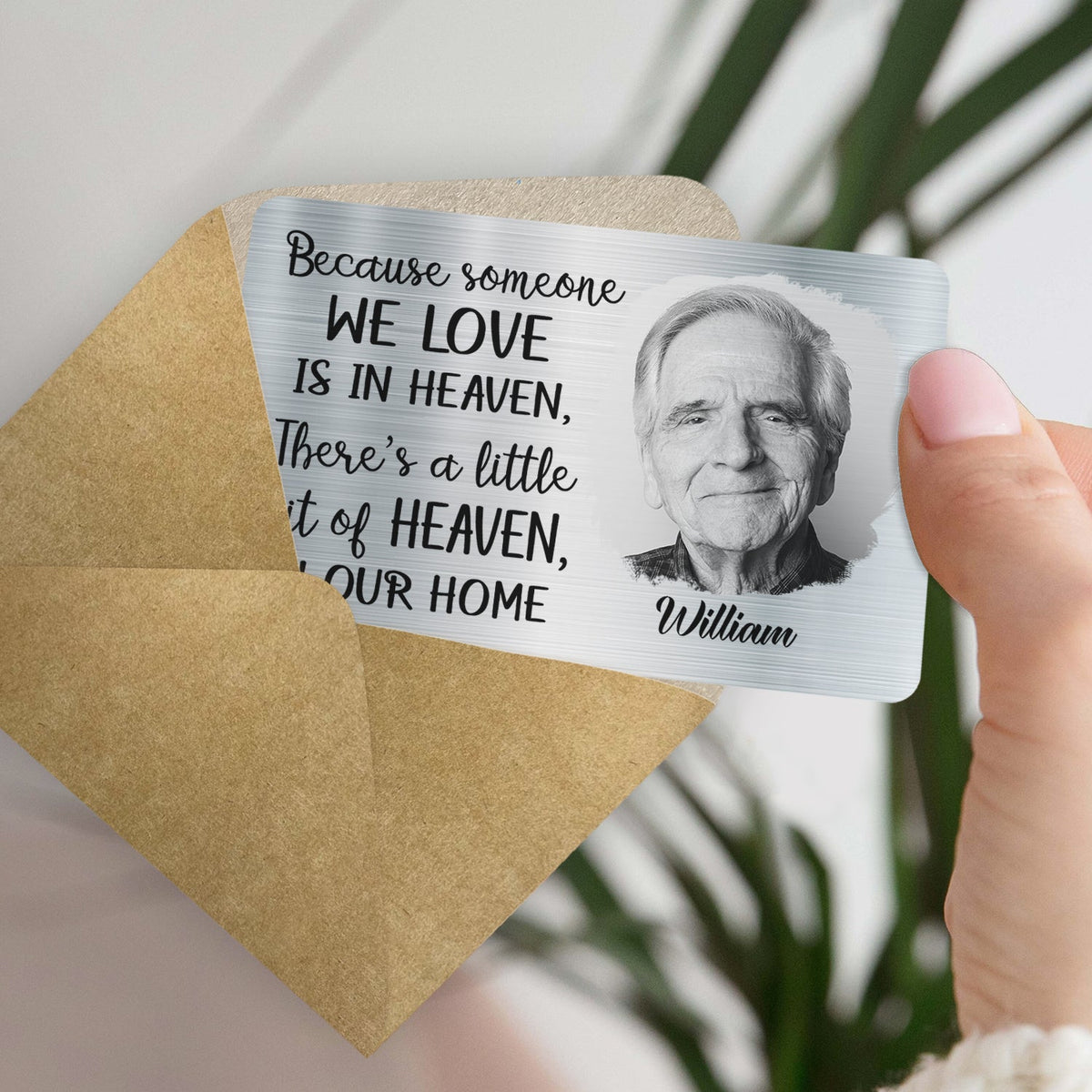 Custom Photo Memorial I'm Always With You - Personalized Aluminum Wallet Card
