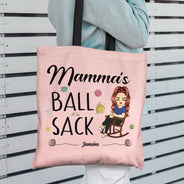 Crocheting Ball Sack - Gift For Grandma And Mother - Personalized Zippered Canvas Bag