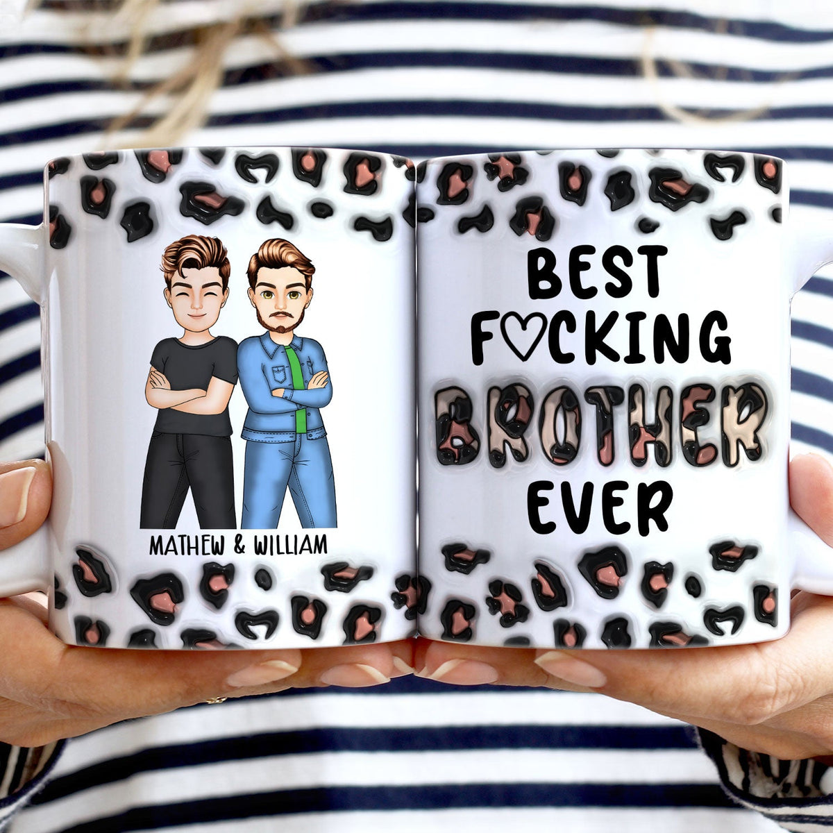 Best Sister Ever - Gift For Siblings - 3D Inflated Effect Printed Mug, Personalized White Edge-to-Edge Mug