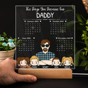 Calendar The Day You Became My Daddy - Gift For Father - Personalized 3D Led Light Wooden Base