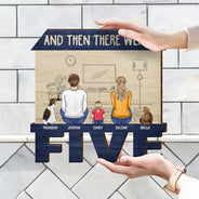 And Then There Were - Personalized Custom Shaped Wood Sign