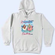 Warning The Girls Are Drinking Again Summer Beach Vibe - Personalized T Shirt