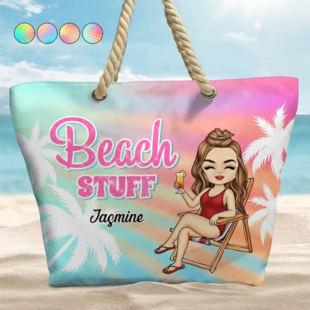 Beach Stuff Summer - Personalized Beach Bag