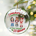 Congrats On Being My Best Friend - Personalized Circle Glass Ornament
