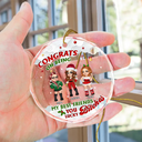 Congrats On Being My Best Friend - Personalized Circle Glass Ornament