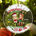 Congrats On Being My Best Friend - Personalized Circle Glass Ornament