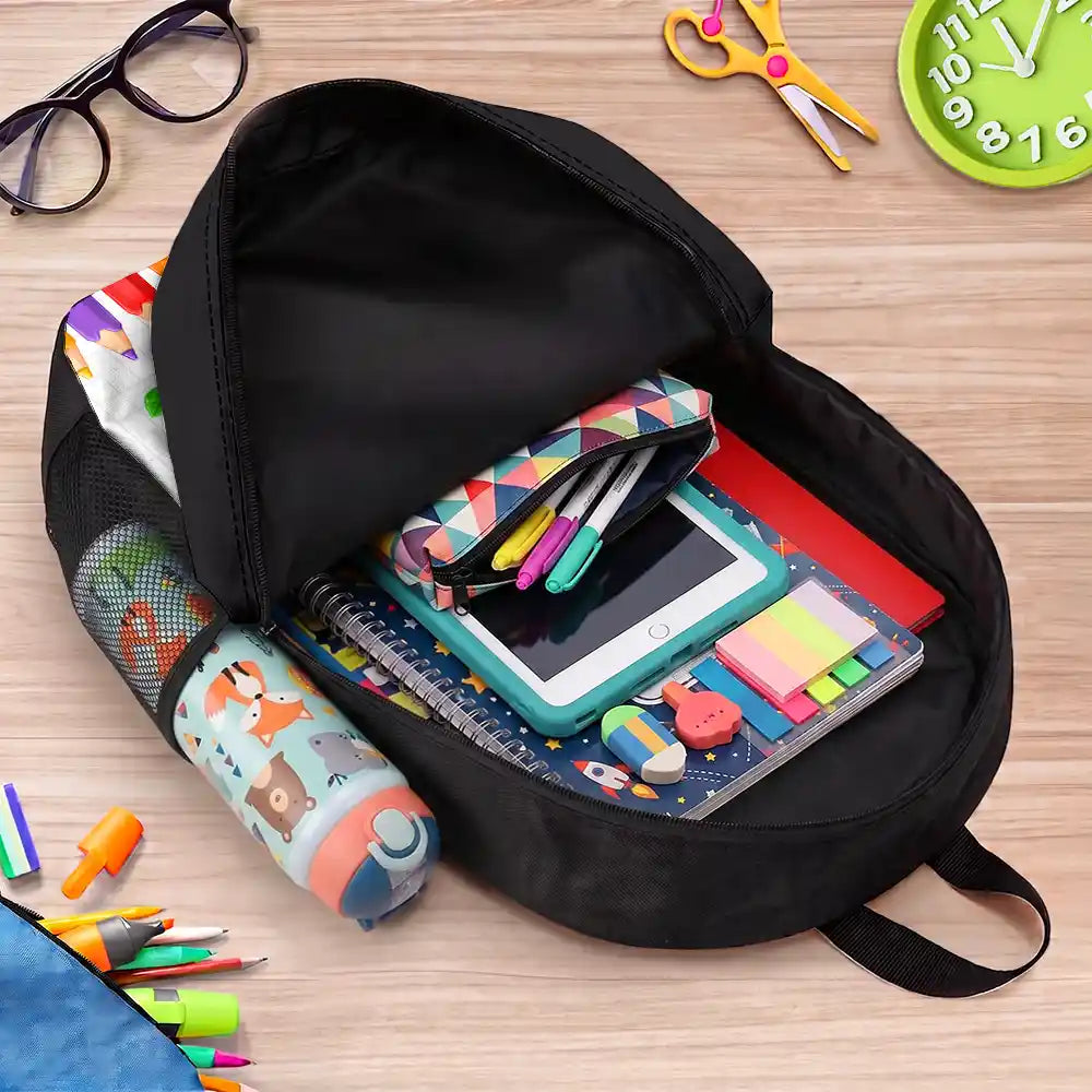 Adorable,Back To School,Gift For Kids,Vector - Kid Affirmation I Am Brave Kind Unique - Personalized Kids Backpack