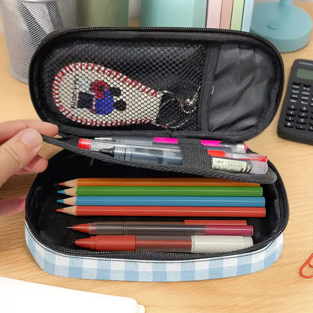 Gift For Kids, Back To School - Kid Siting Hello Kindergarten Grade - Personalized Pencil Case