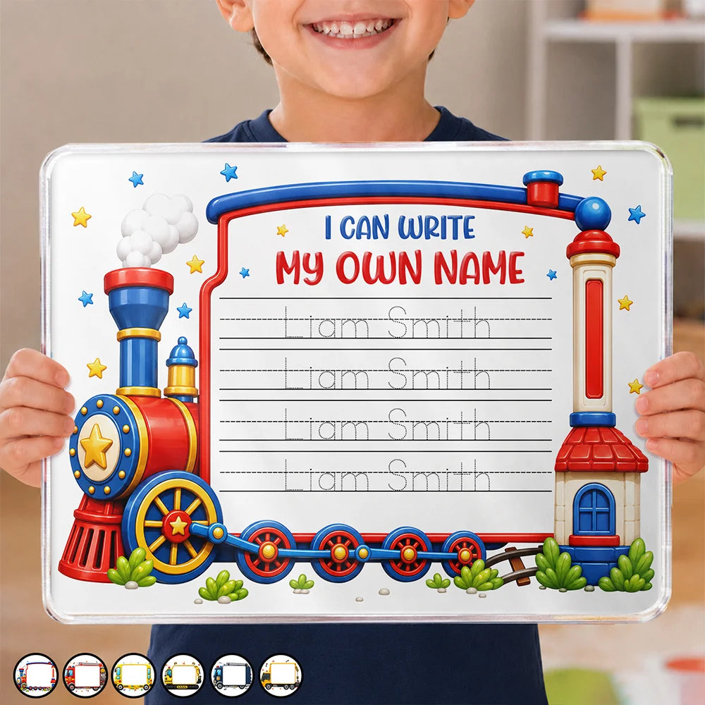 Kid Vehicle - Personalized Acrylic Tracing Board