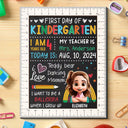 Gift For Kids, Gift For Grandkids, Back To School, Happy - Kid's First Day Of School - Personalized School Sign