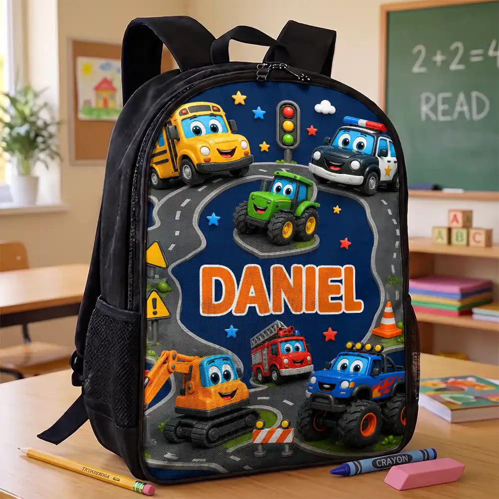 Top Market,Adorable,Back To School,Gift For Kids,Custom Text - Kids Adventure With Dinosaur Unicorn & Wild Animal - Personalized Kids Backpack
