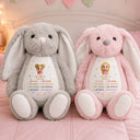 Adorable,Back To School,Gift For Kids,Vector - Kids Affirmation I Am Kind Brave & Smart - Personalized Soft Toy Bunny