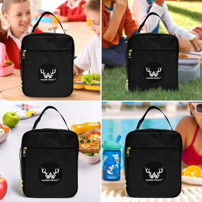 Adorable,Back To School,Custom Photo,Gift For Kids,Cut-Face Photo - Custom Photo Kid Car Racing - Personalized Kids Lunch Bag