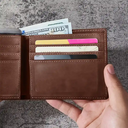 Gift For Father,Love,Gift For Grandpa - Dad You Are The World To Us - Personalized Leather Wallet