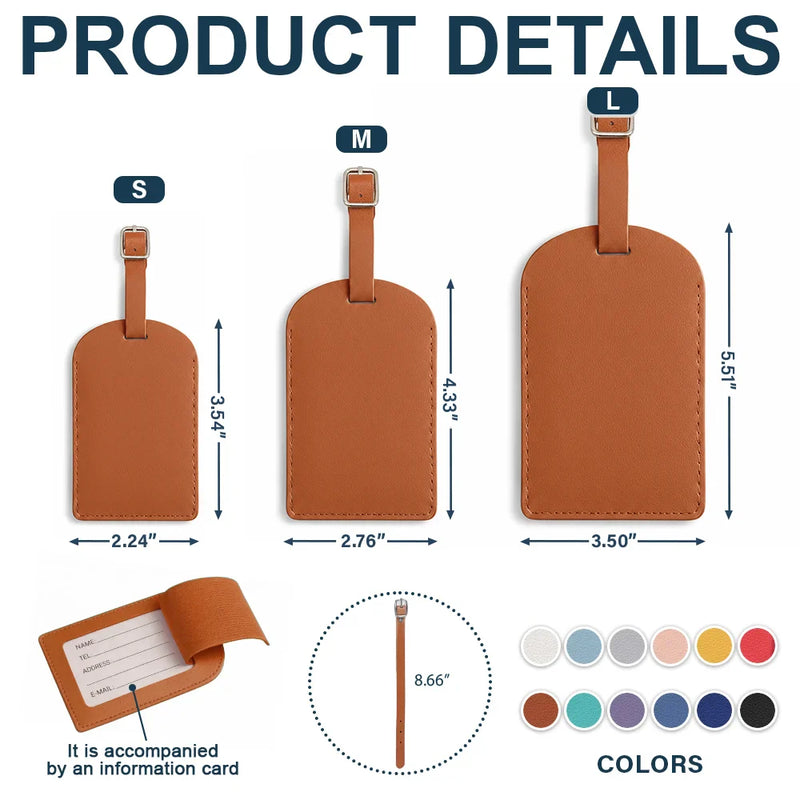 All My Travel Crap - Personalized Leather Luggage Tag