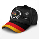 Gift For Yourself,Gift For Women,Gift For Men,Gift For Mother,Gift For Uncle,Gift For Aunt,Gift For Father,Gift For Grandma,Gift For Grandpa,Love,German - Flagge Deutschlands Handabdrücke Von Opa Papa Und Kindern - Personalisierte Klassische Kappe